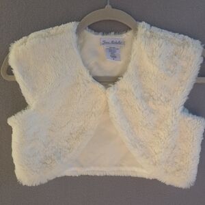 Jona Michelle Girls Faux Fur Vest Shrug Formal Size 12